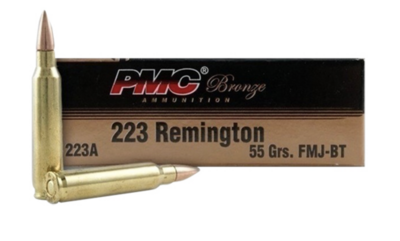 PMC Bronze Battle Pack 223 Rem 55 gr Full Metal Jacket Boat-Tail (FMJBT) 200 Per Box