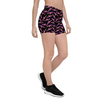 Pink and Black Rifle Themed Shorts