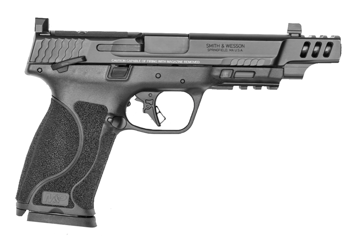 Smith &amp; Wesson M&amp;P M2.0 Optic Ready Striker Fire 10mm Auto with 5.60&quot; Barrel 15+1, Black Polymer Frame With Picatinny Acc. Rail, Optic Cut/Ported Armornite Slide, Manual Safety