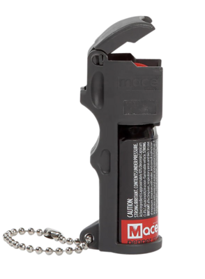 Mace Pocket Pepper Spray OC Pepper Range 10 ft Black Includes Built in Keychain