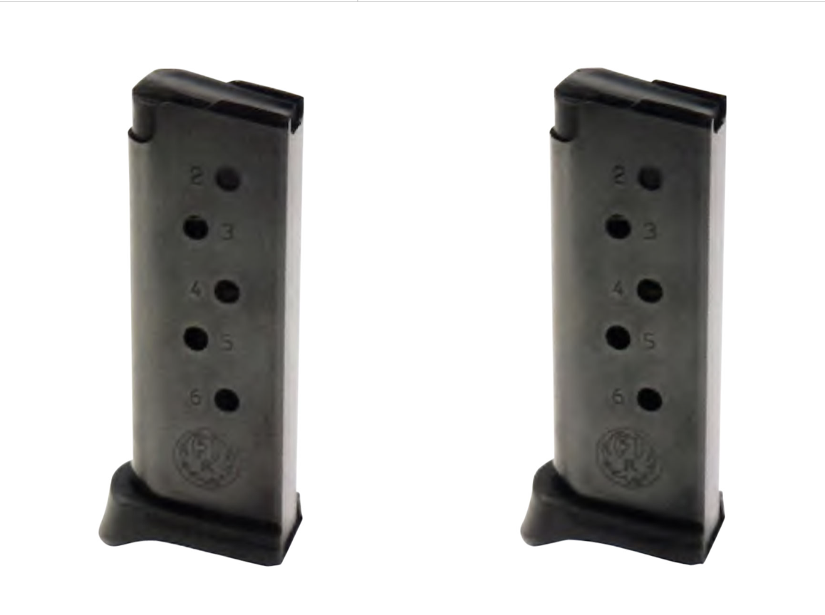 Ruger LCP Magazine for Ruger LCP/LCPII 380ACP 6rd Blued 2 Pack