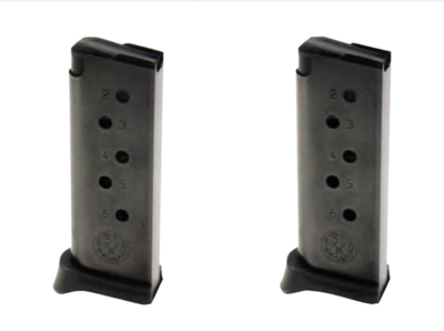 Ruger LCP Magazine for Ruger LCP/LCPII 380ACP 6rd Blued 2 Pack