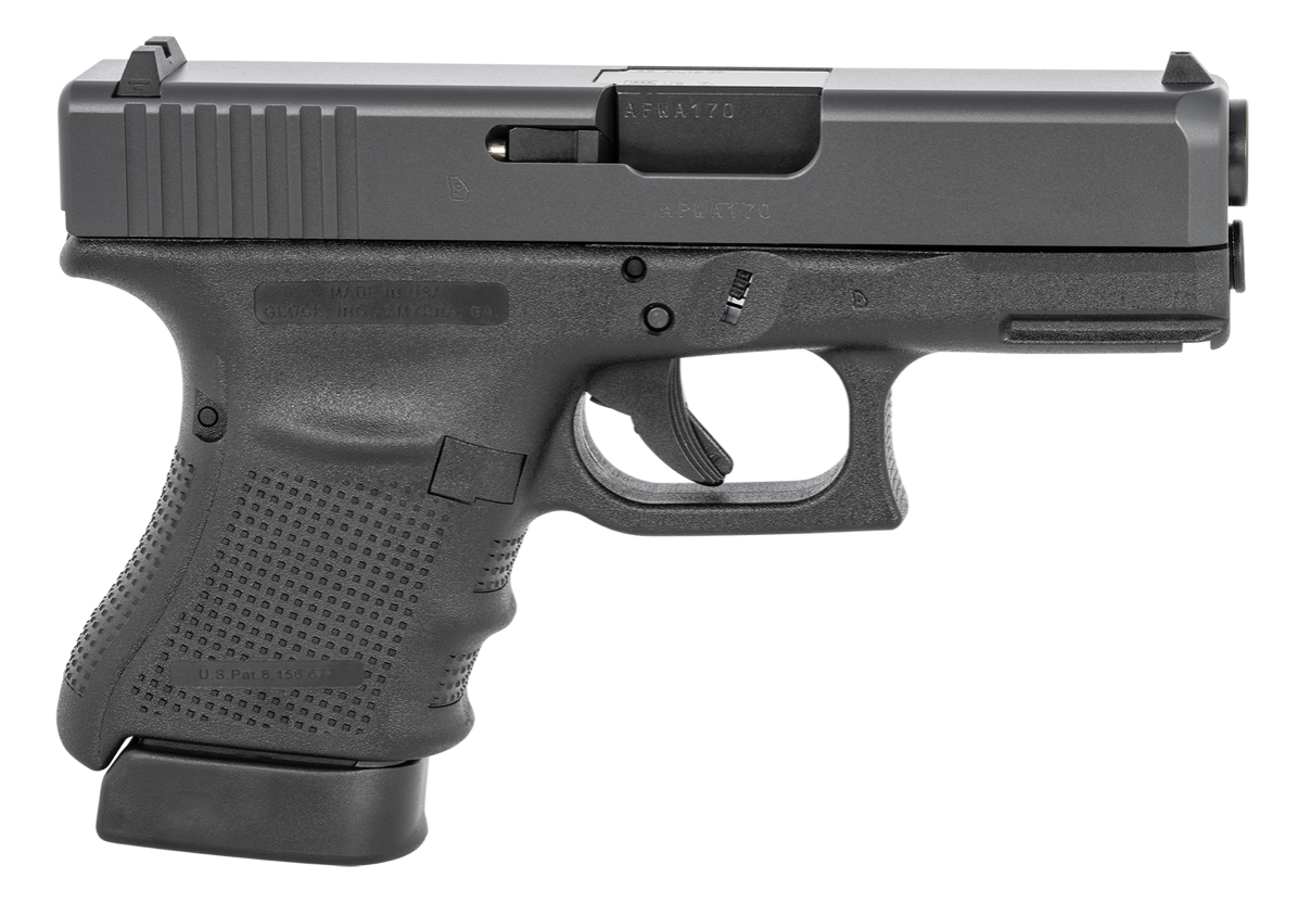 Glock G30 Gen4 Subcompact 45 ACP 3.78&quot; Barrel 10+1, Black Frame &amp; Slide, Finger Grooved Rough Texture Grip, Modular Backstrap, Safe Action Trigger (US Made)