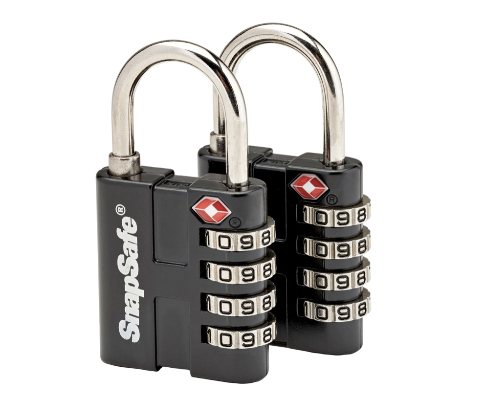 SnapSafe TSA Lock Resettable Open With Combination Metal 2 Per Pkg