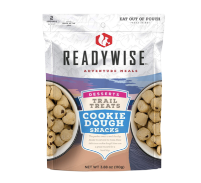 ReadyWise  Outdoor Food Kit Trail Treats Cookie Dough Snacks 2 Servings In A Resealable Pouch, 6 Per Case