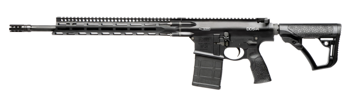 Daniel Defense DD5 V4 *CA Compliant 6.5 Creedmoor 18&quot; 10+1 Black Hard Coat Anodized 6 Position w/SoftTouch Overmolding Stock MLOK
