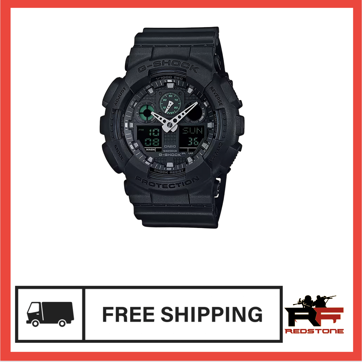 G-Shock Tactical Black Stainless Steel Bezel 145-215mm