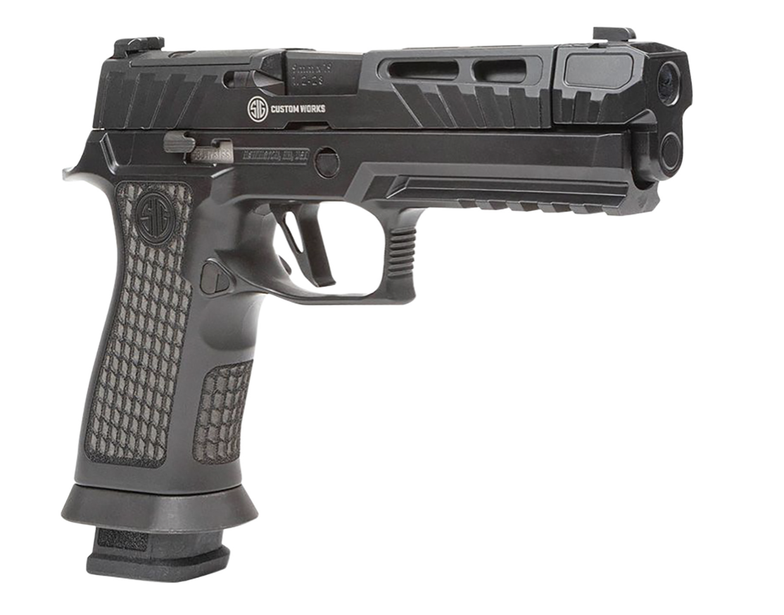 Sig Sauer P320 9mm Luger 21+1 4.60&quot; Black Steel Threaded Barrel, Black Cerakote Optic Cut/Serrated Slide, Black Laser Engraved XSeries Grips