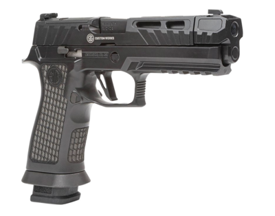 Sig Sauer P320 9mm Luger 21+1 4.60&quot; Black Steel Threaded Barrel, Black Cerakote Optic Cut/Serrated Slide, Black Laser Engraved XSeries Grips