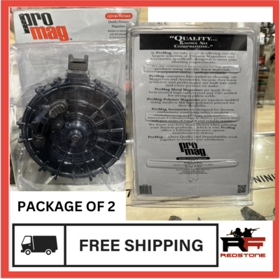 ProMag Black Drum 20rd 12 Gauge for Saiga with 2.75&quot; Chamber (2 Pack)