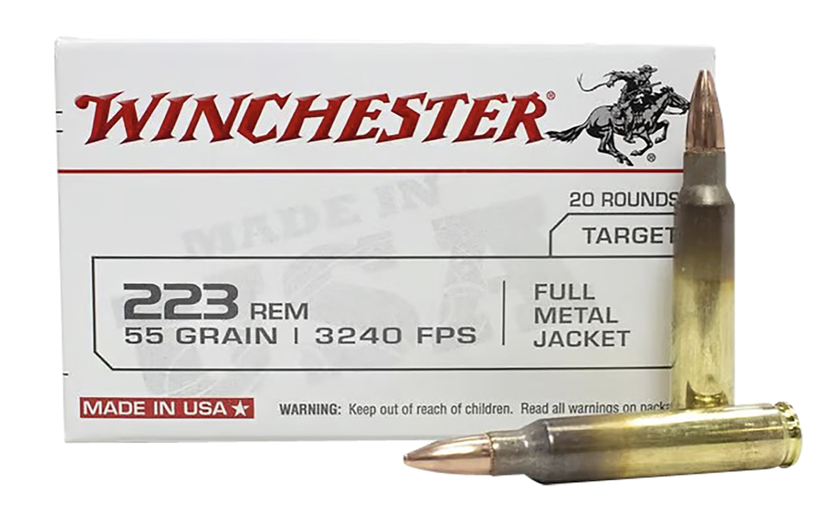 Winchester 223 Rem 55 gr Full Metal Jacket (FMJ) 20 Per Box