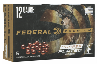 Federal Premium Max Buck 12 Gauge 2.75&quot; 16 Pellets 1 Buck Shot 5 Per Box