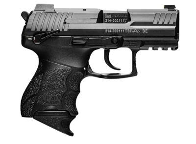 HK 81000825 P30SK Sub-Compact 9mm Luger 15+1 3.27&quot; Black Matte Stainless Serrated Slide Black Polymer Frame w/Picatinny Rail Black Finger Grooved Polymer Grips Ambidextrous Hand