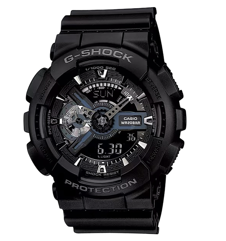 G-Shock  GA1101BCR Tactical Black Stainless Steel Bezel 145-215mm