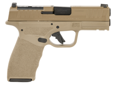 Springfield Armory Hellcat Pro OSP 9mm Luger 10+1 3.70&quot; Black Melonite Barrel, Flat Dark Earth Cerakote Optic Ready/Serrated Slide, Flat Dark Earth Steel Frame w/Picatinny Rail FDE Adaptive Textured P