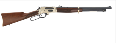 Henry Side Gate 410 Gauge with 19.80&quot; Blued Barrel, 2.5&quot; Chamber, 5+1 Capacity, Polished Brass Metal Finish &amp; American Walnut Stock Right Hand (Full Size)