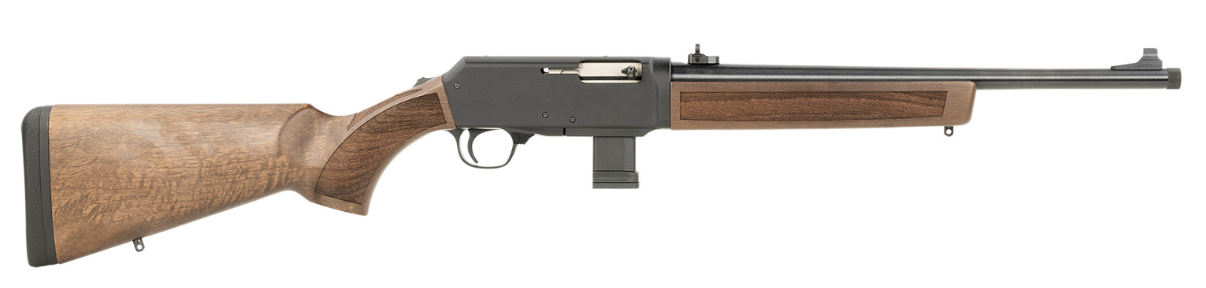 Henry H027H9G Homesteader w/Glock Mag Well Adapter 9mm Luger 10+1 16.37&quot; Blued Steel Threaded Barrel, Black Anodized Aluminum/Optic Ready Receiver, American Walnut Fixed Stock w/2-Piece Grips Ambidext
