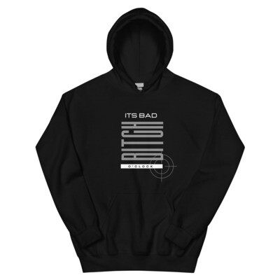 It&#39;s Bad Bitch O&#39;Clock Lady Shooter Hoodie - Cozy, Stylish, and Empowered (Grey)