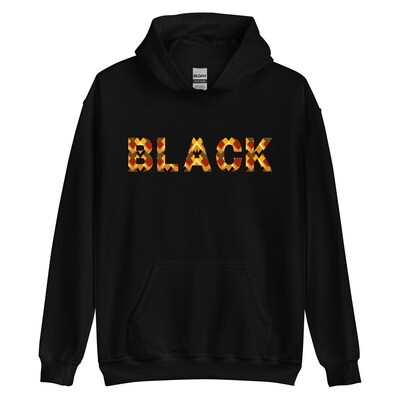 African Print &#39;Black&#39; Cozy Unisex Hoodie - Stylish Comfort for Every Evening