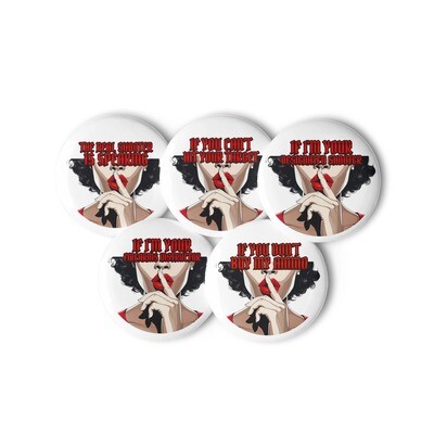 Empowering Women Shooters Set of 5 Pro Firearm Sarcastic Buttons