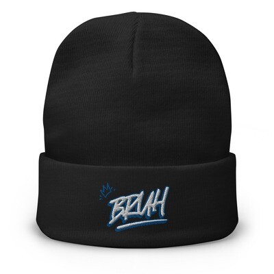 Bruh Streetwear Style Embroidered 3D Puff Beanie: Snug Fit