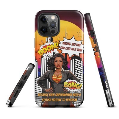 iPhone 11-15 Black Woman Superhero Phone Case | Boss Lady (ships free)