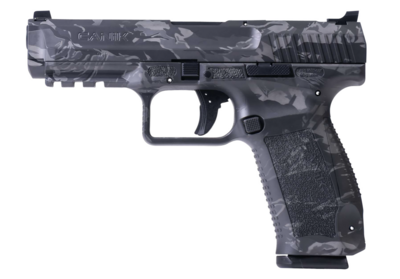 Canik HG4865TDGN TP9SF 9mm Luger 18+1 (2) 4.46&quot;, Tiger Dark Gray, Picatinny Rail Frame with Interchangeable Backstrap, Fiber Optic Sights, Includes Holster