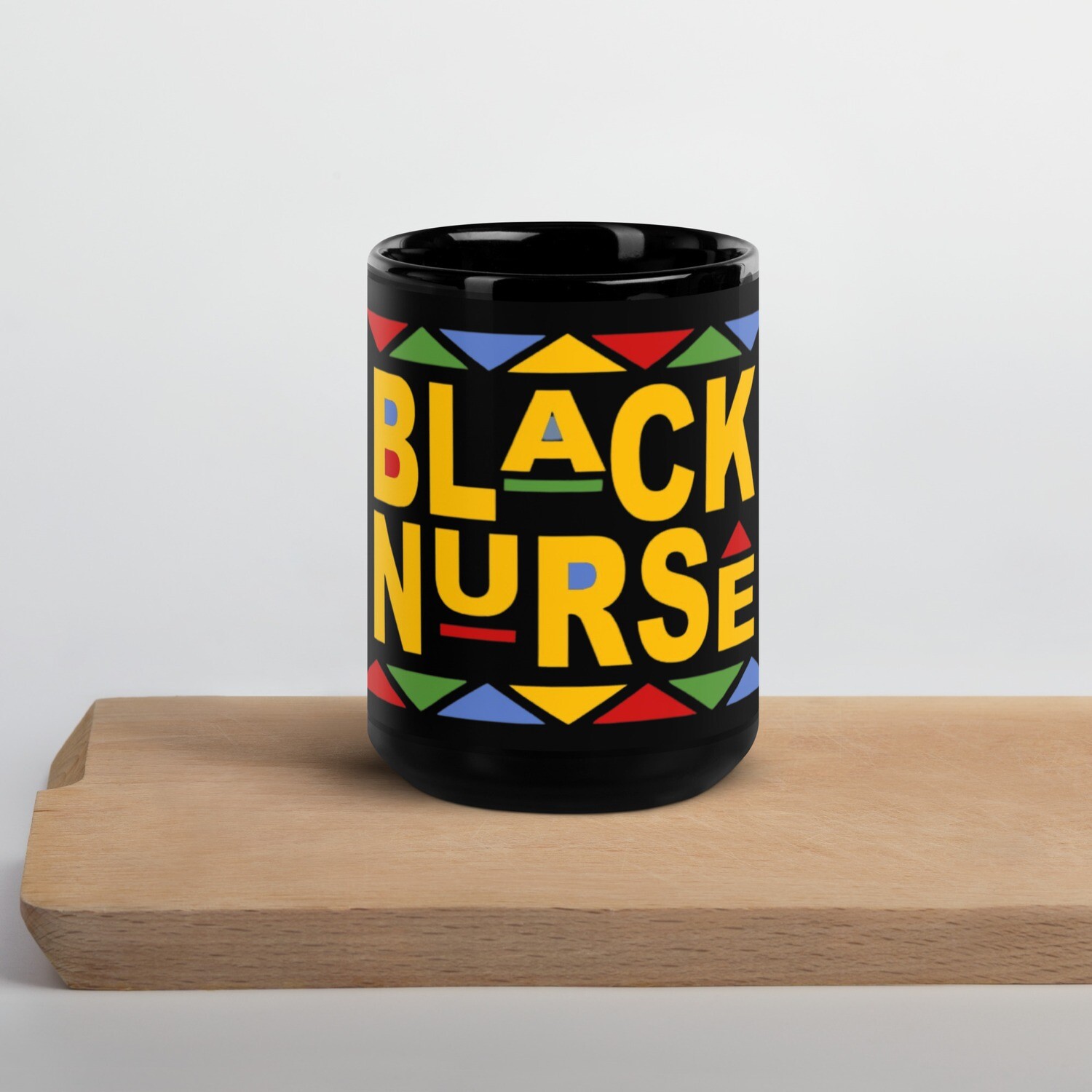 Black Nurse Icon Ceramic Mug  | Stylish Coffee Cup for Healthcare Heroes - Ships Free 