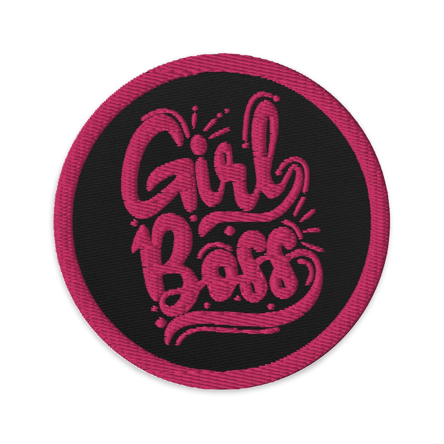 Girl Boss Embroidered Iron On Sew On Patch | Woman Business Owner Patch