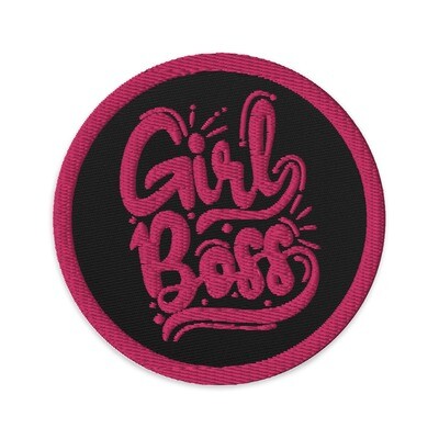 Girl Boss Embroidered Iron On Sew On Patch | Woman Business Owner Patch
