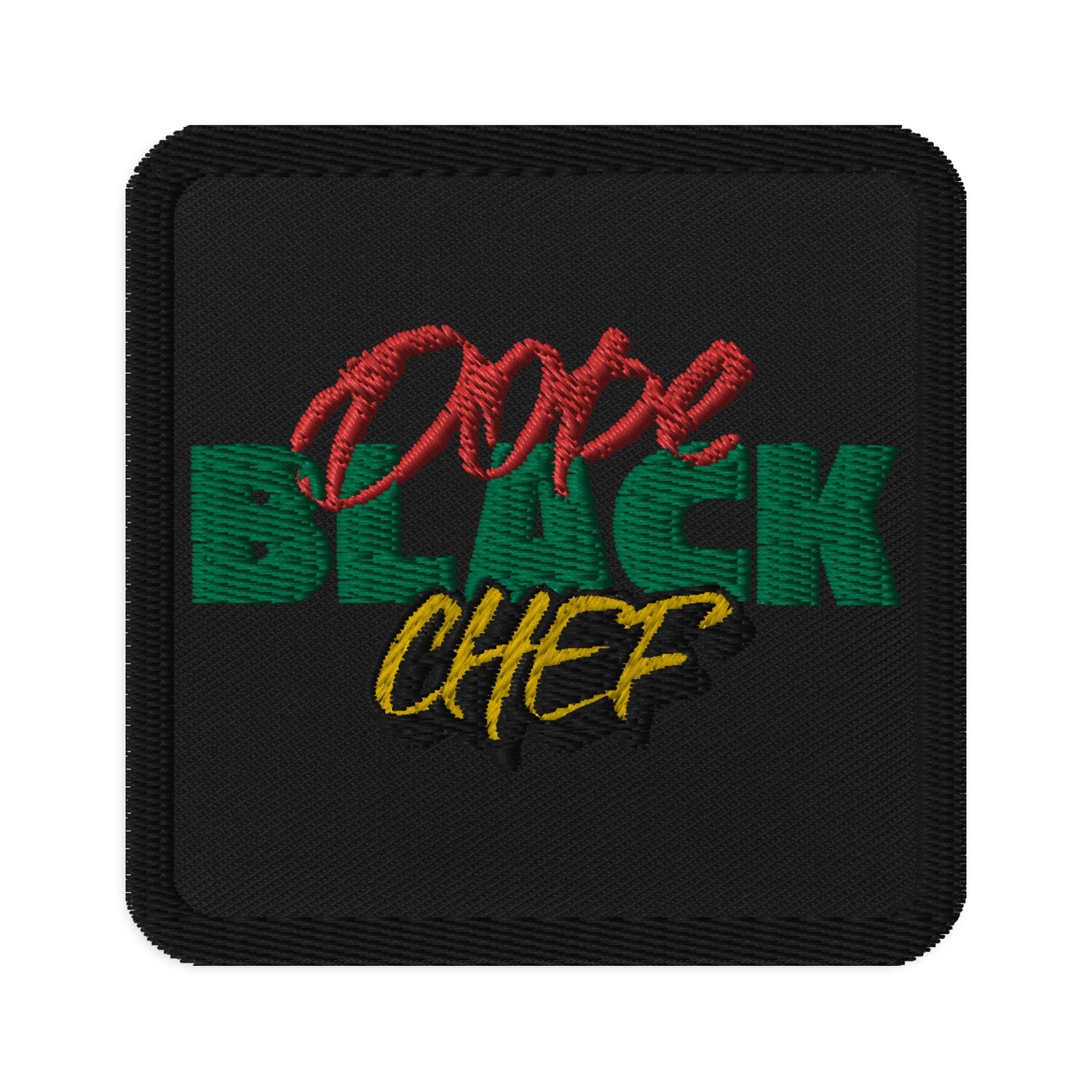 Dope Chef Embroidered Iron On, Sew On Patch