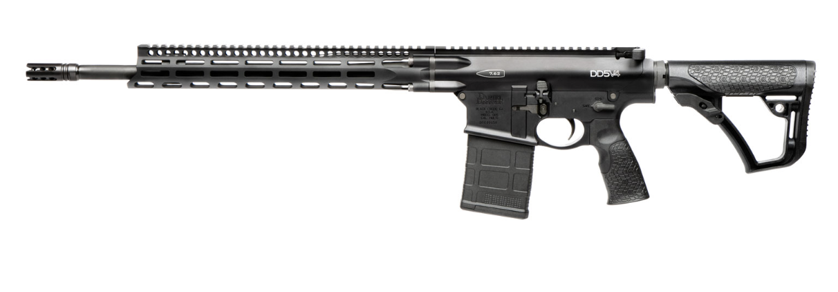 Daniel Defense DD5 V4 *CA Compliant 7.62x51mm NATO 18&quot; 10+1 Black Hard Coat Anodized Black Phosphate 6 Position w/SoftTouch Overmolding Stock Black Polymer Grip