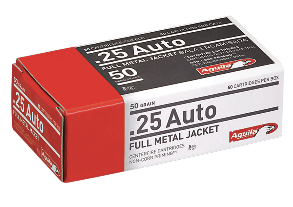 Aguila Target &amp; Range Handgun 25 ACP 50 gr Full Metal Jacket 50 Per Box