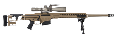 Barrett 19505 MK22 Mod 0 300 Norma Mag 10+1 26&quot; Fluted Barrel, Coyote Cerakote Side Folding Stock w/Adjustable Comb, Barrett M-Lok Rail System, Black Polymer Grip, Leupold 7-35x56mm Scope (T3 Reticle)