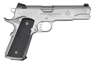 Springfield Armory PC9107LCA18 1911 TRP *CA Compliant 45 ACP 7+1, 5&quot; Match Grade Steel Steel Barrel, Serrated Slide &amp; Frame w/Beavertail, Black G10 Grip