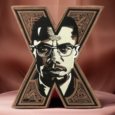 Malcolm X Vintage Embroidered Iron On Patch, Civil Rights Leader Patch, Pro Black Retro Woven Black Panther Patch, Black History Gift
