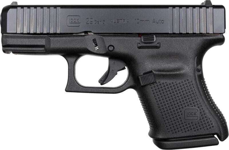 Glock G29 Gen5 Sub-Compact 10mm Auto 10+1 3.78&quot; Black GMB Barrel, Matte Black Serrated Slide, Black Polymer Frame w/Picatinny Rail, Black Textured Finger Grooved w/Interchangeable Backstrap Grip, Ambi