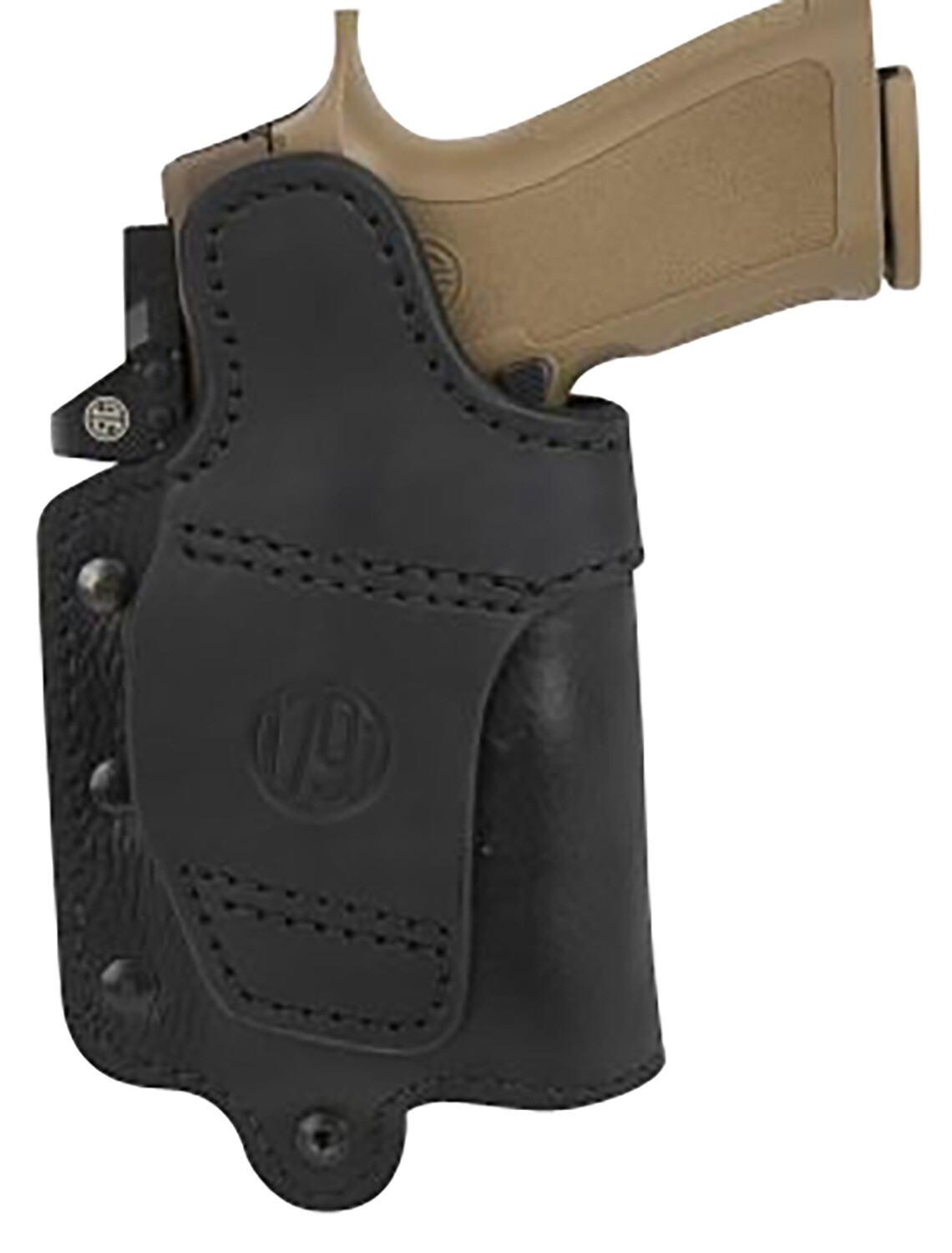 1791 Gunleather Ultra Custom Light Bearing OWB Size 2.4 Night Sky Black Leather Belt Loop Fits Sig P320/Springfield XD-M Right Hand