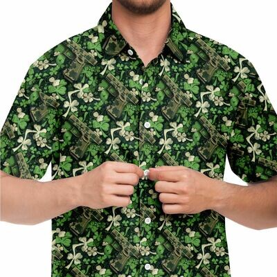 Lucky Marksman: St. Patrick&#39;s Day Shamrock Camo Men&#39;s Shirt