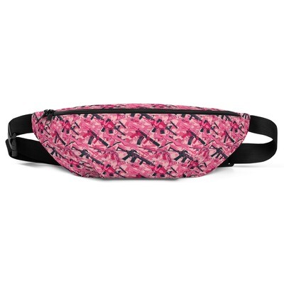 Pink All Over Camo Girls With Guns Fanny Pack