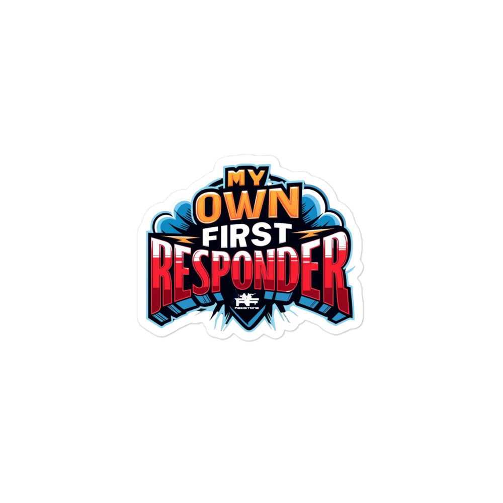 Redstone Firearms &#39;My Own First Responder&#39; Bubble-Free Vinyl Sticker - 2A Emblem
