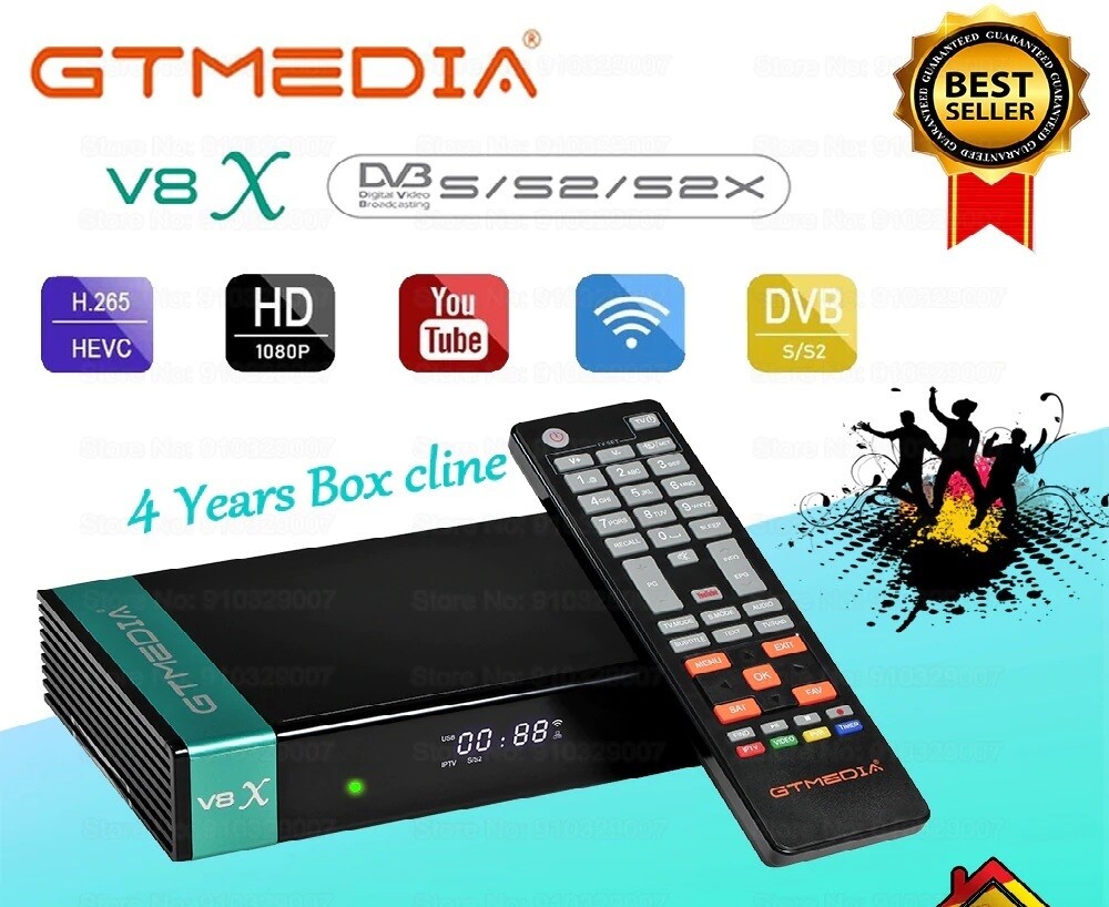 Decodificador satelital GTmedia V8X - Versión 2020
