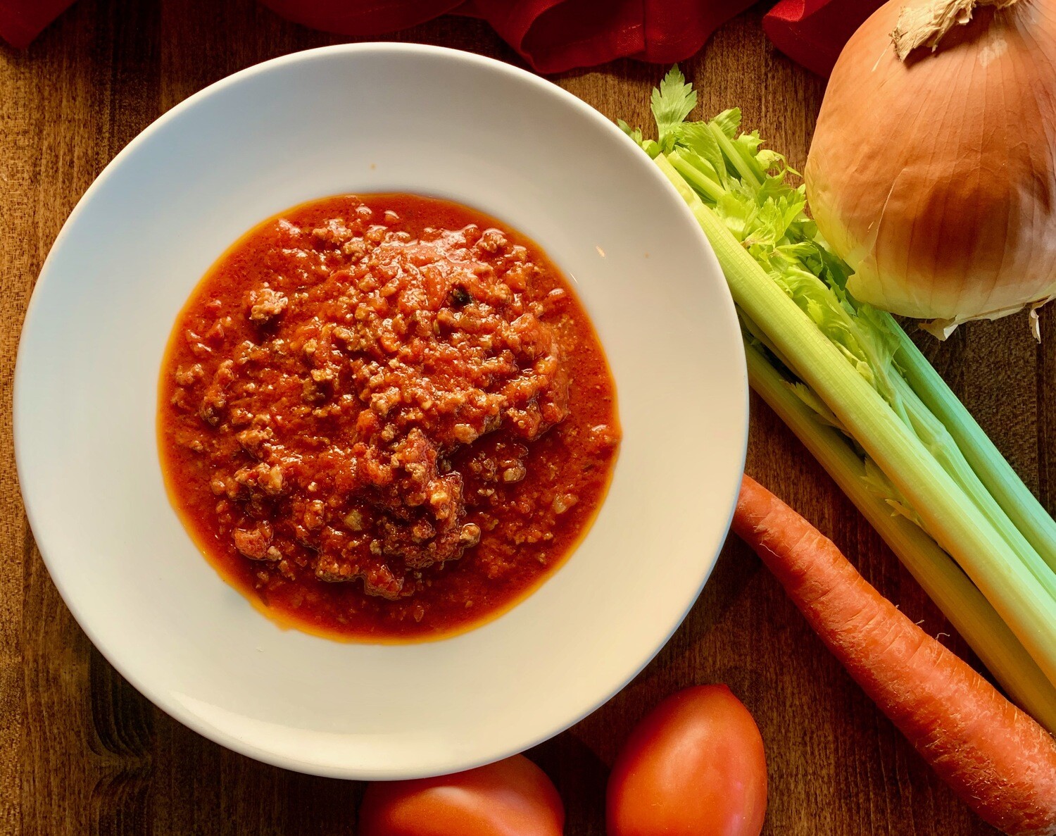 Bolognese Sauce makes 4-6 portions  (24oz)