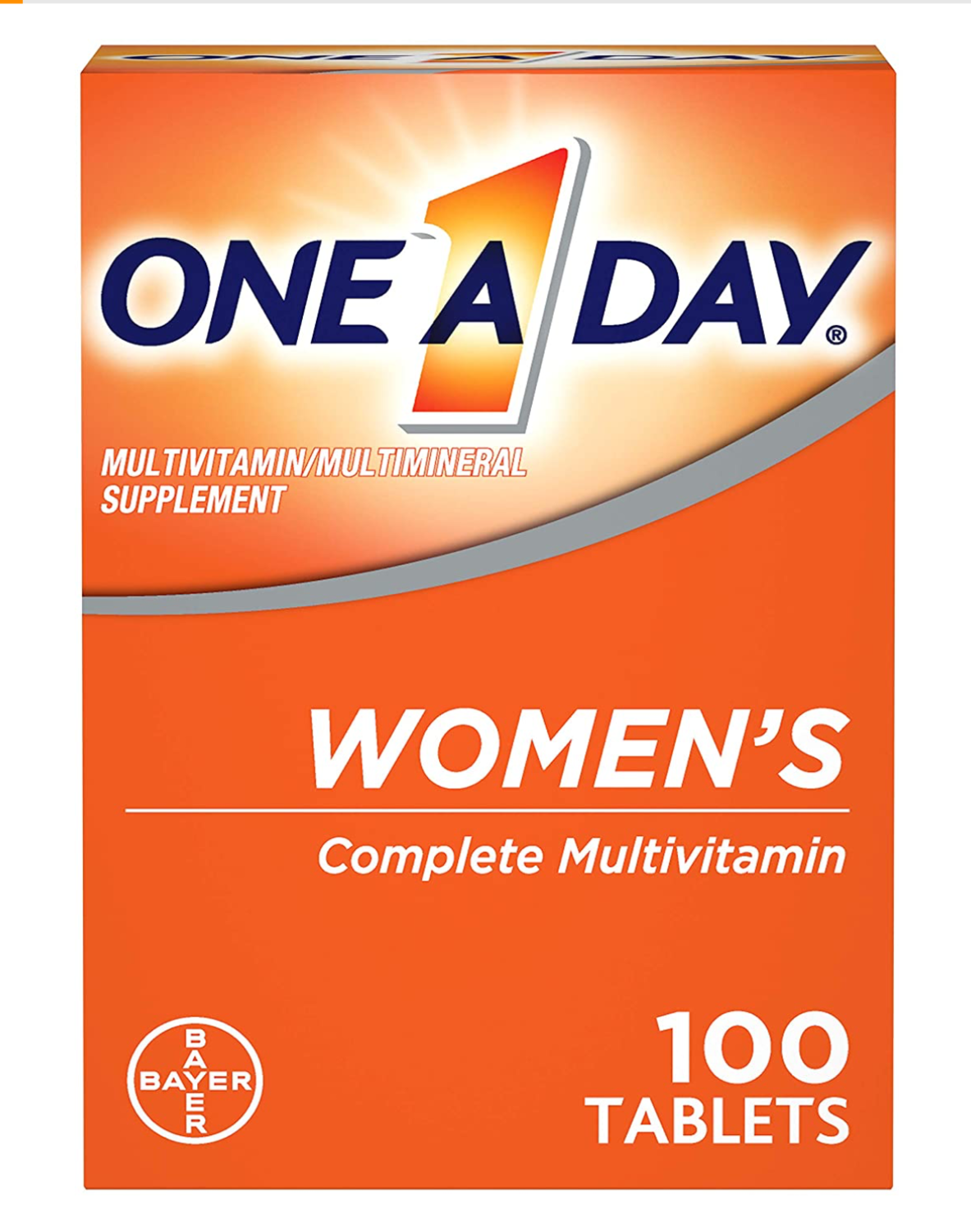 One-A-Day Women&#39;s Multivitamin Tablets, 100 Count.