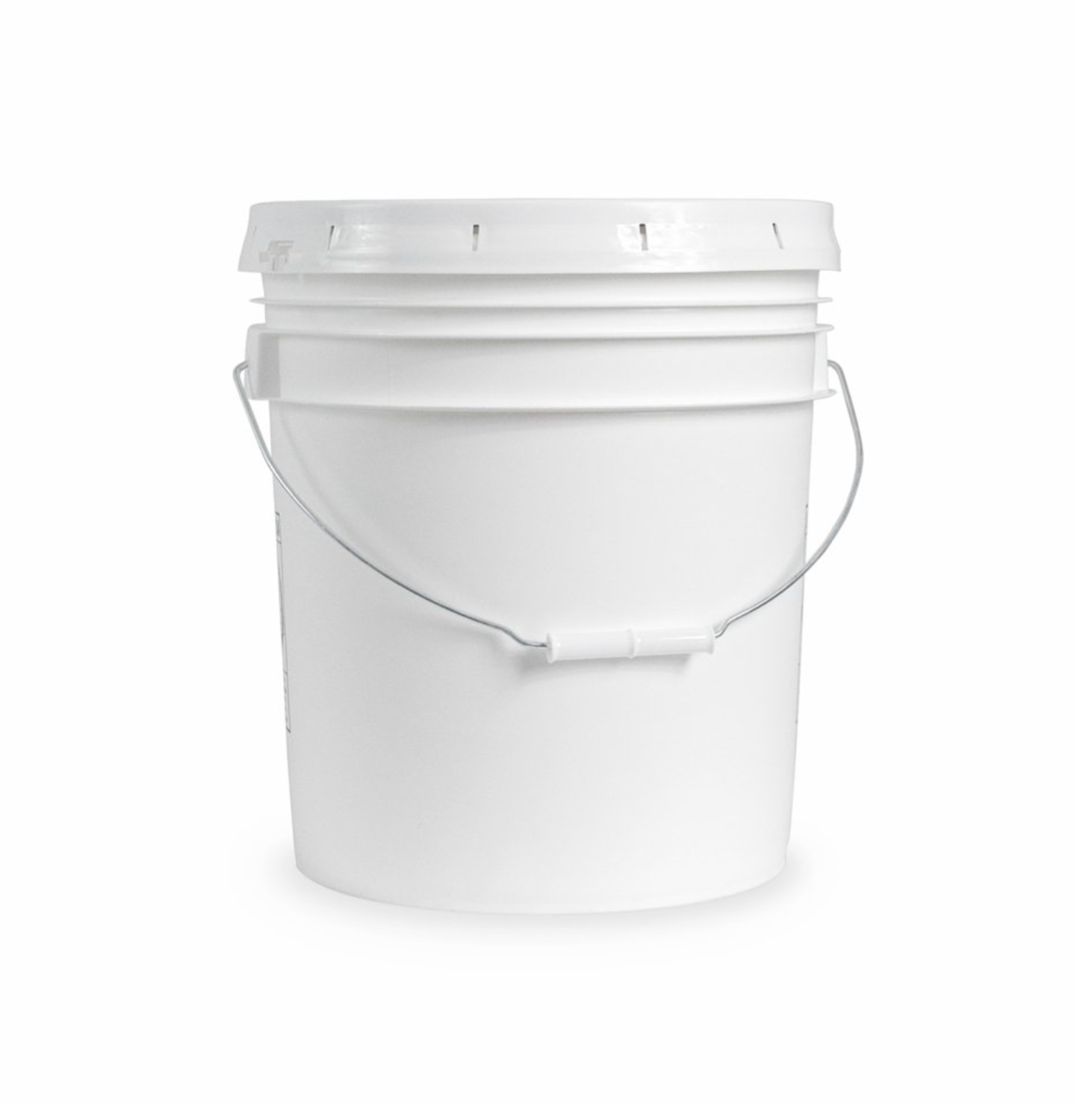 5 gallon Food Grade White Plastic Bucket with Handle &amp; Lid