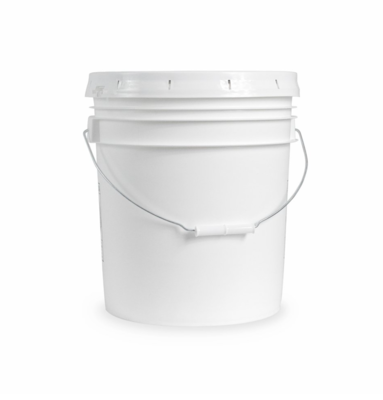 5 gallon Food Grade White Plastic Bucket with Handle &amp; Lid