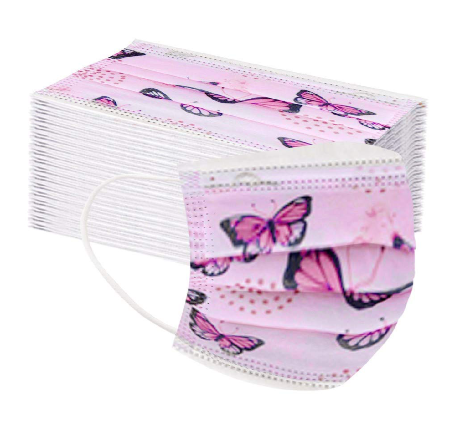 Children’s Disposable Face Mask - Butterfly - 50 Pack