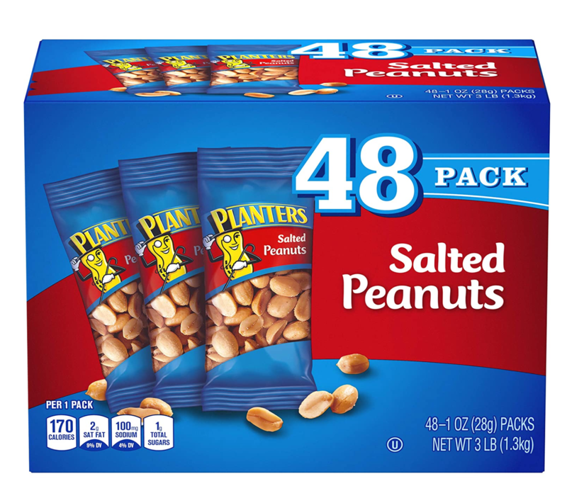 PLANTERS Salted Peanuts, 1 oz. Bags (48 Pack Or 24 Pack)