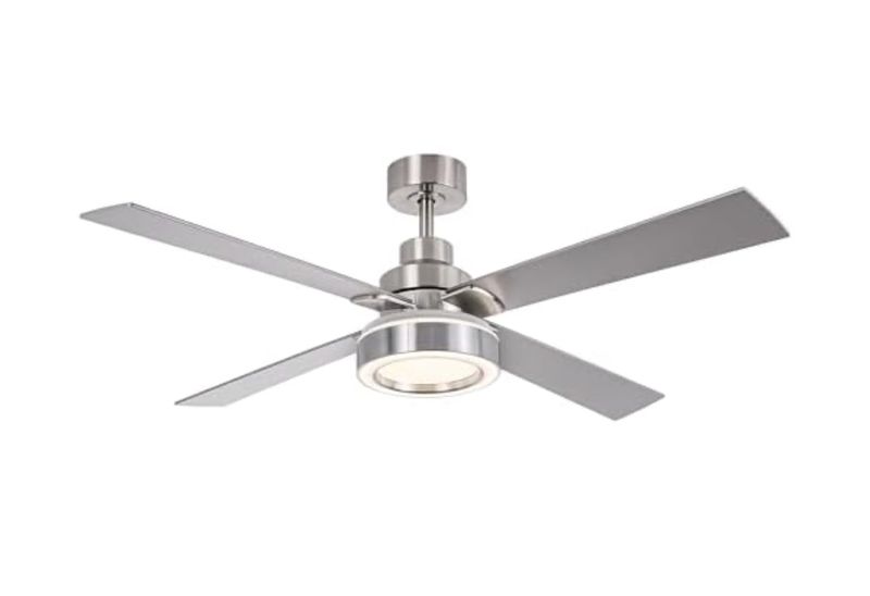 52&quot; Ceiling Fan, Brushed Nickel, COMEFFIE VZA01N108A-EH