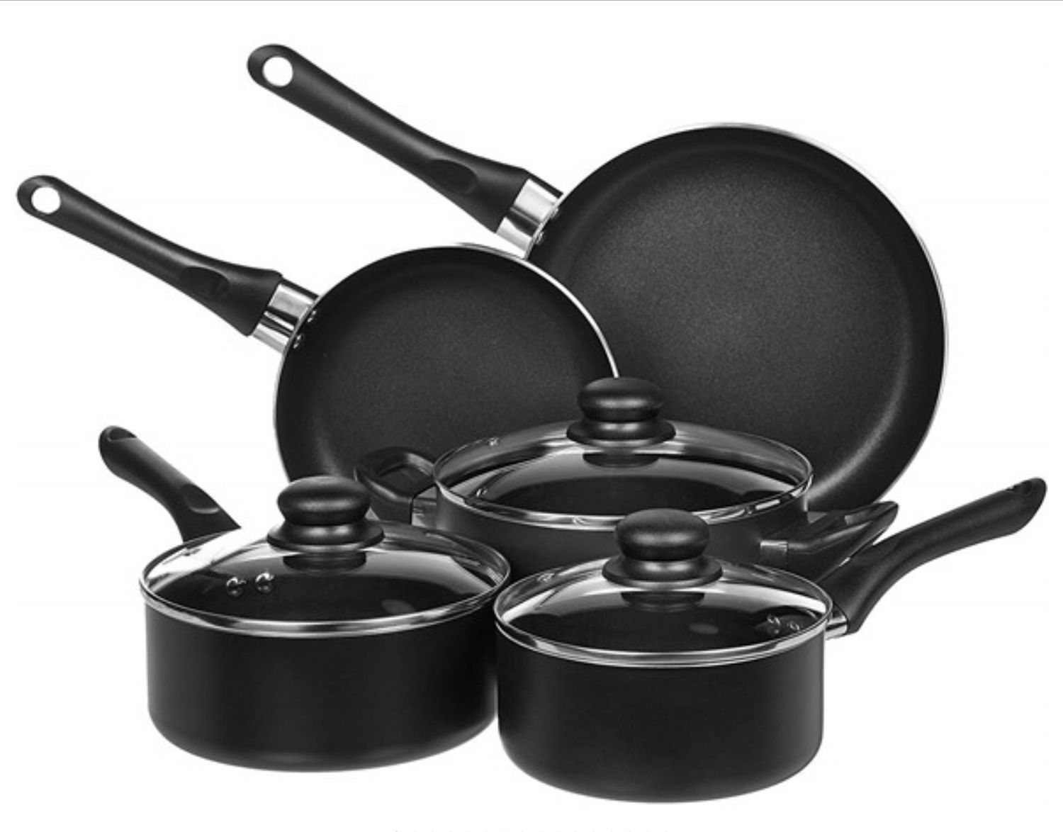 Amazon Basics 8-Piece Non-Stick Pots and Pans Cookware Set